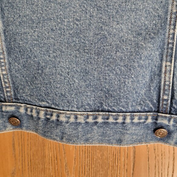 Vintage 80's Levi's Denim Trucker Jacket Red Tab Size 40R Made in USA 70506-0216 - Picture 5 of 16